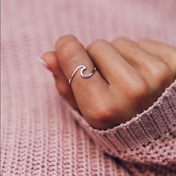 Sterling Silver Wave Ring - Picture 2 of 5